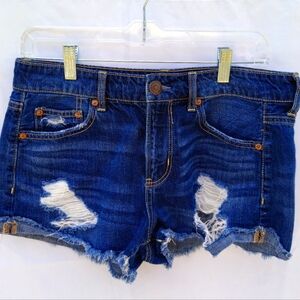 American Eagle Denim Mid Rise Tomgirl Shortie Short Size 4